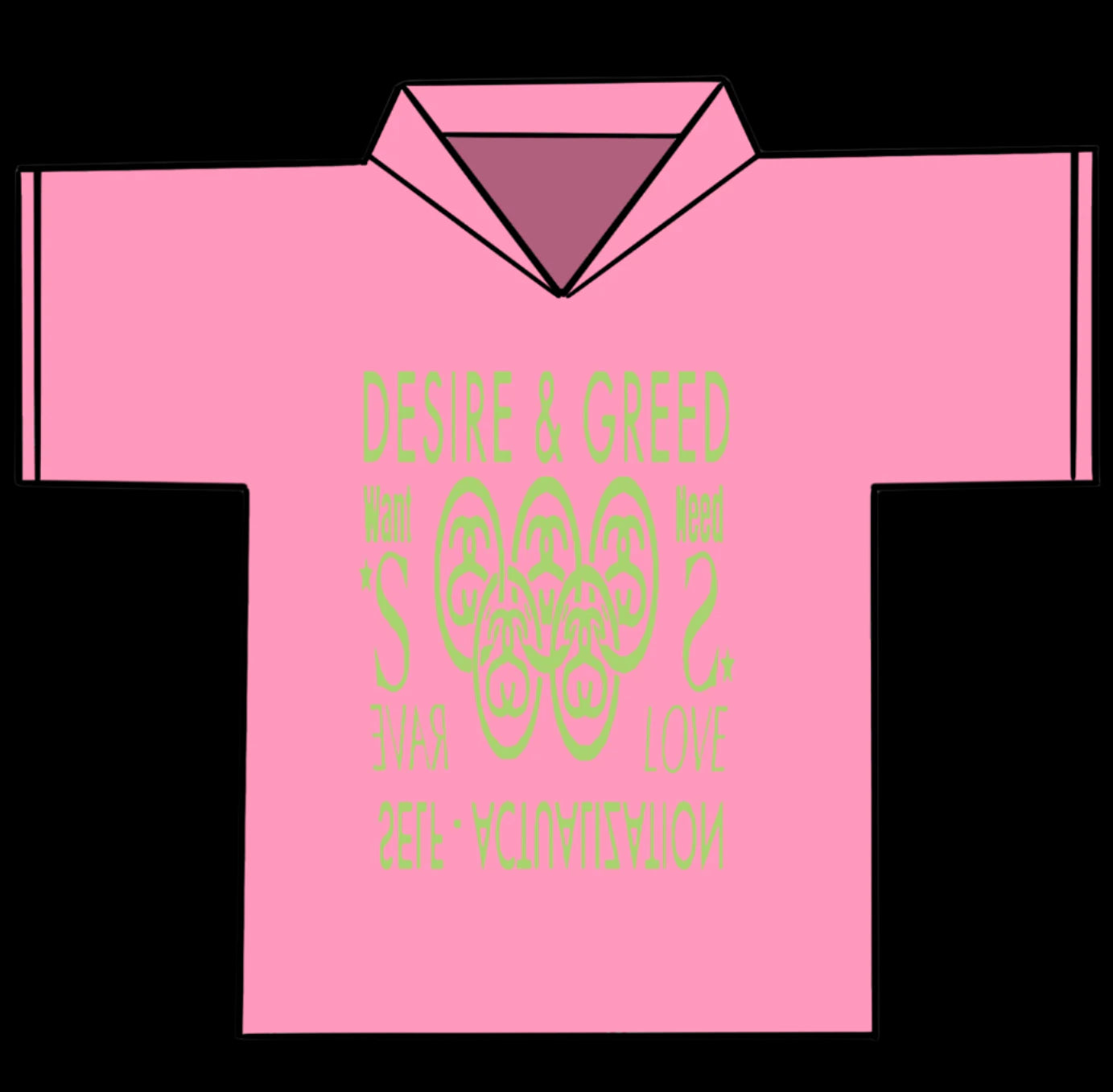 desire and greed(pink polo)
